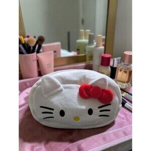 Hello Kitty Plush Cosmetic Bag, Sanrio Makeup Pouch, Kawaii Travel Organizer